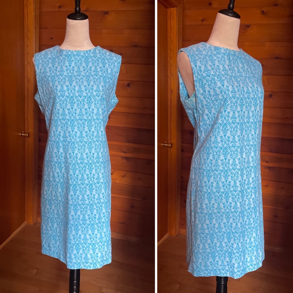 Vintage 1960’s Mod Sheath Dress Sz Med Large